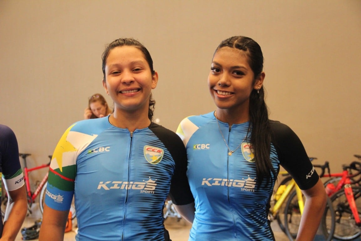 Jheniffer e Alissya Mourão (à direita) atletas de Ciclismo de Roraima.  (Foto: Ascom/Seed)