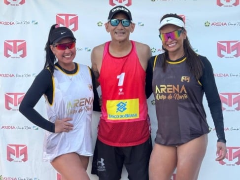 Dupla roraimense disputa competição em Manaus. (Foto: ASCOM/Josy Peixoto e Waleska Barros)