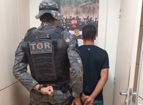 O condutor foi encaminhado ao Distrito Policial para as providências cabíveis. (Foto: Divulgação).
