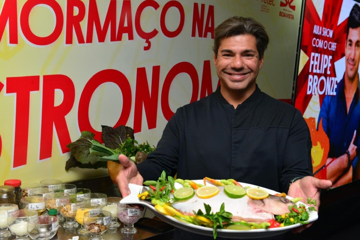 Chef Felipe Bronze em Boa vista. (Foto: Nilzete Franco/FolhaBV)