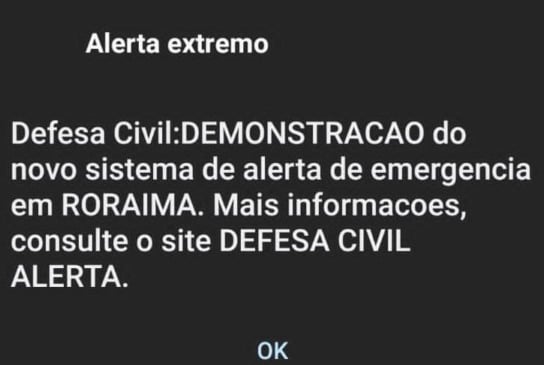 O sistema “Defesa Civil Alerta” utiliza tecnologia de difusão celular (Cell Broadcast) e envia mensagens gratuitas a aparelhos conectados às redes 4G e 5G. (Foto: Divulgação)