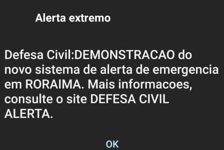O sistema “Defesa Civil Alerta” utiliza tecnologia de difusão celular (Cell Broadcast) e envia mensagens gratuitas a aparelhos conectados às redes 4G e 5G. (Foto: Divulgação)