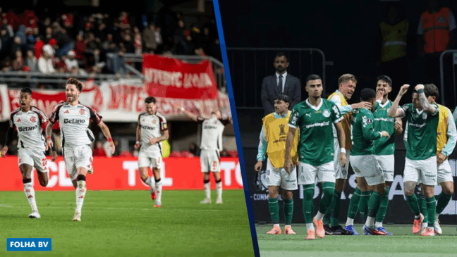 Palmeiras e Flamengo avançam para as semifinais e garantem mais de R$ 50 milhões. (Foto: Reprodução/x/Libertadores/Getty images)