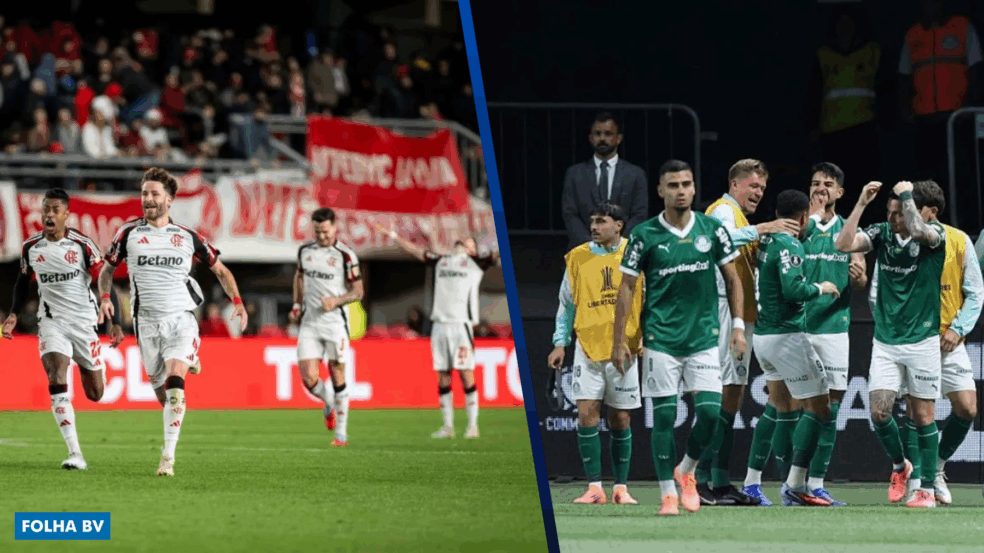 Palmeiras e Flamengo avançam para as semifinais e garantem mais de R$ 50 milhões. (Foto: Reprodução/x/Libertadores/Getty images)