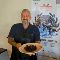 Prato "Macuxi da Terra" criado pelo chef Jorge. (Foto: Aryel Rener/FolhaBV)