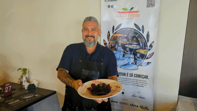 Prato "Macuxi da Terra" criado pelo chef Jorge. (Foto: Aryel Rener/FolhaBV)