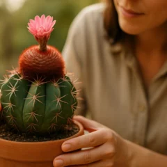 4 curiosidades sobre o cacto coroa de frade, que floresce como uma joia