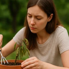 4 passos para recuperar um vaso com plantas murchas e solo endurecido