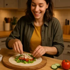 6 opções de wrap caseiro para fazer em 10 minutos para substituir o jantar pesado que faz você dormir mal