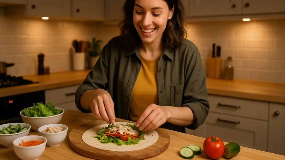 6 opções de wrap caseiro para fazer em 10 minutos para substituir o jantar pesado que faz você dormir mal