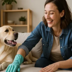 7 dicas de limpeza que facilitam a remoção de pelos de animais de sofás e tapetes