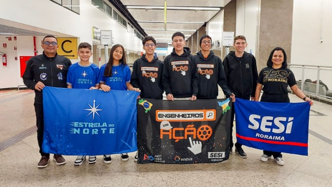 As duas equipes garantiram vaga na etapa nacional após destaque na fase estadual da OBR, realizada em agosto, na quadra da própria escola. (Foto: Divulgação)