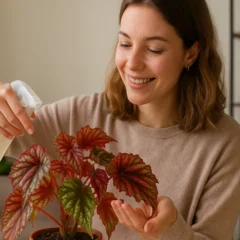 Begônia cheia de folhas novas veja o ingrediente caseiro que faz milagres