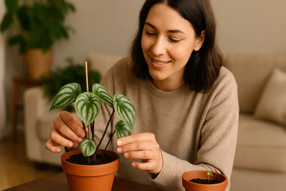 Como fazer mudas de peperômia-melancia na sua casa e sem gastar nada