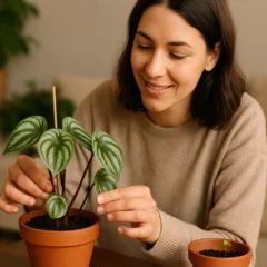 Como fazer mudas de peperômia-melancia na sua casa e sem gastar nada