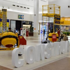 Feira reúne expositores, construtoras, instituições financeiras e empreendedores que atuam na construção, reforma e no mercado imobiliário. (Foto: Wenderson Cabral)