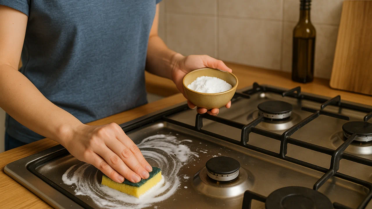 Descubra como usar bicarbonato para limpar o fogão sem arranhar