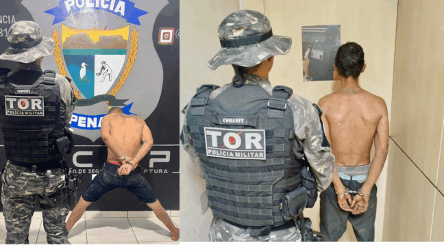Albergado, de 36 anos,  e o foragido da Justiça, de 33 anos.(Foto: Divulgação).
