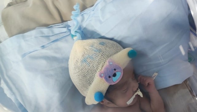 Dia da Touca Maluca no Hospital Materno Infantil Nossa Senhora de Nazareth. (Foto: Divulgação)