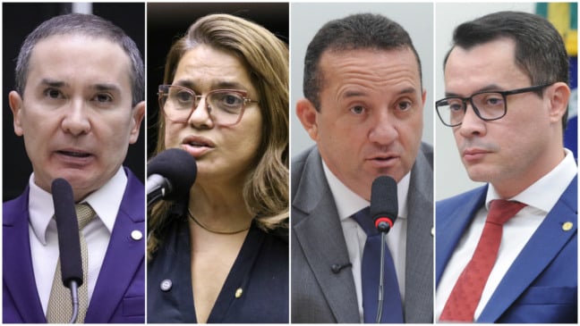 Os deputados federais Duda Ramos, Helena Lima, Pastor Diniz e Zé Haroldo Cathedral (Fotos: Câmara dos Deputados)
