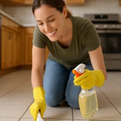 Esse truque com limão clareia juntas do piso e elimina fungos com efeito imediato