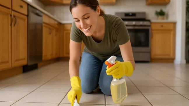 Esse truque com limão clareia juntas do piso e elimina fungos com efeito imediato