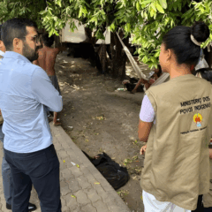 O procurador, Alisson Marugal, e agentes da Funai durante a vistoria. Foto: divulgação/MPF