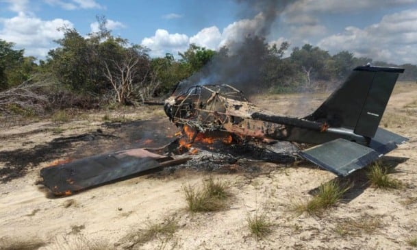 Aeronave localizada no entorno da terra indígena dava suporte a atividades de abastecimento do garimpo ilegal | Foto: ANTT