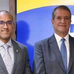 O prefeito de Boa Vista, Arthur Henrique, com o presidente nacional do PL, Valdemar da Costa Neto