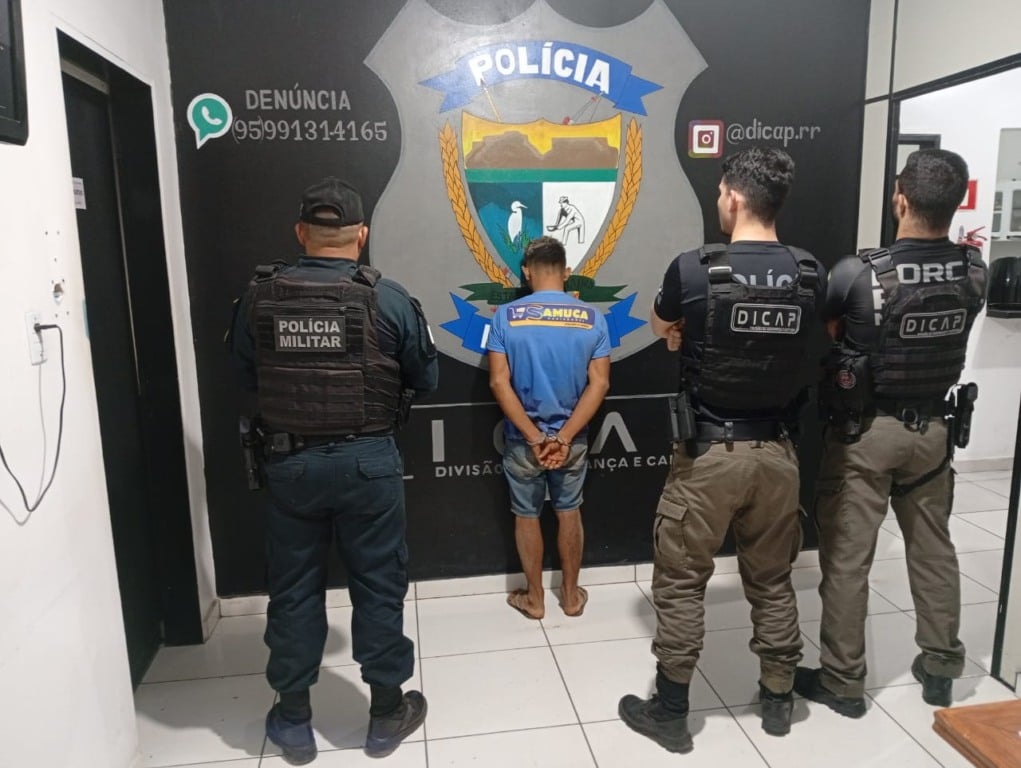 Thiago Edward foi capturado por policiais militares de Uiramutã e levado para Boa Vista (Foto: Divulgação)