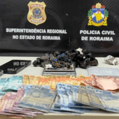 Durante as abordagens, os agentes apreenderam celulares, porções de cocaína e skank, além de dinheiro em espécie e uma motocicleta. (Foto: Divulgação)