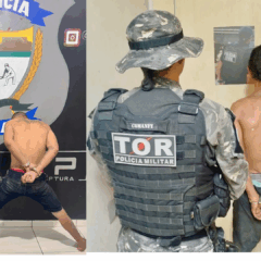Albergado, de 36 anos,  e o foragido da Justiça, de 33 anos.(Foto: Divulgação).