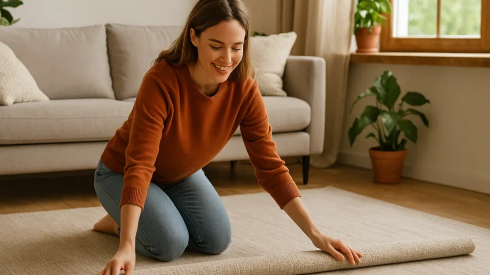 Use este truque simples com tapetes e deixe a sala mais ampla e acolhedora