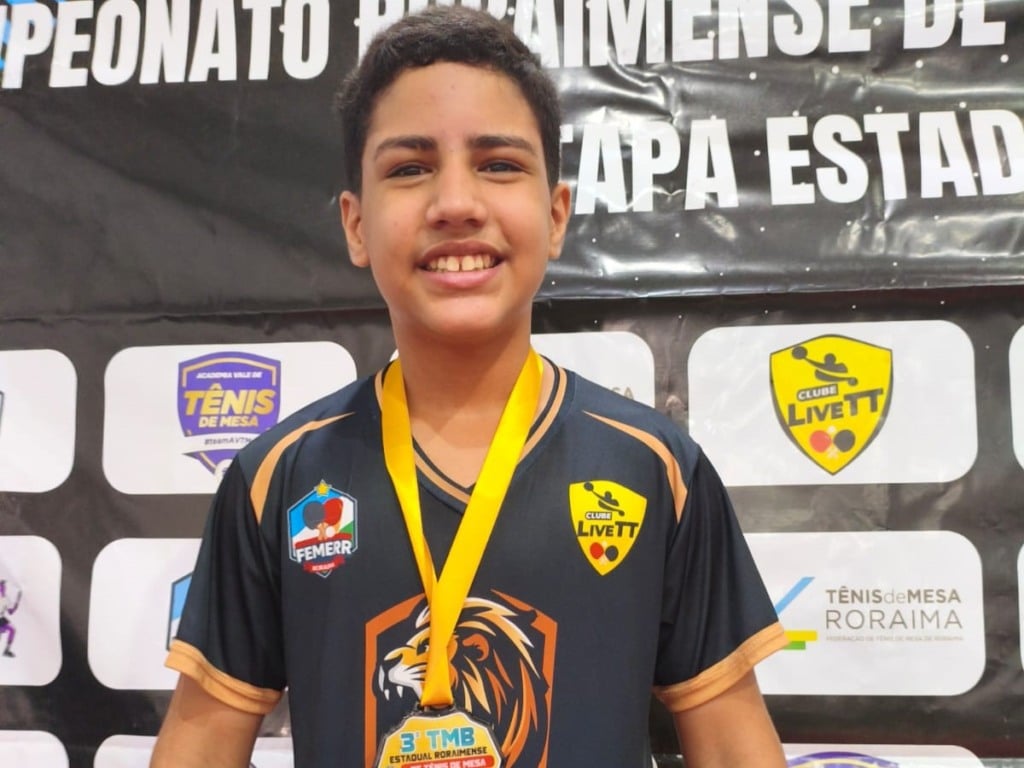 Mesatenista roraimense busca medalha de ouro no JEB's. (Foto: ASCOM/Clube LiveTT)