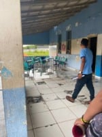 Escola Estadual Indígena Tuxaua Luiz Cadete, localizada na Comunidade Canauanin (Foto: Arquivo Pessoal)