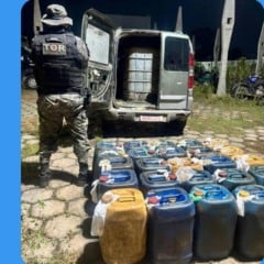 Carotes de combustível apreendidos (Foto: Divulgação) 
