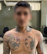 O foragido foi encaminhado à Delegacia de Polícia (Foto: Divulgação) 