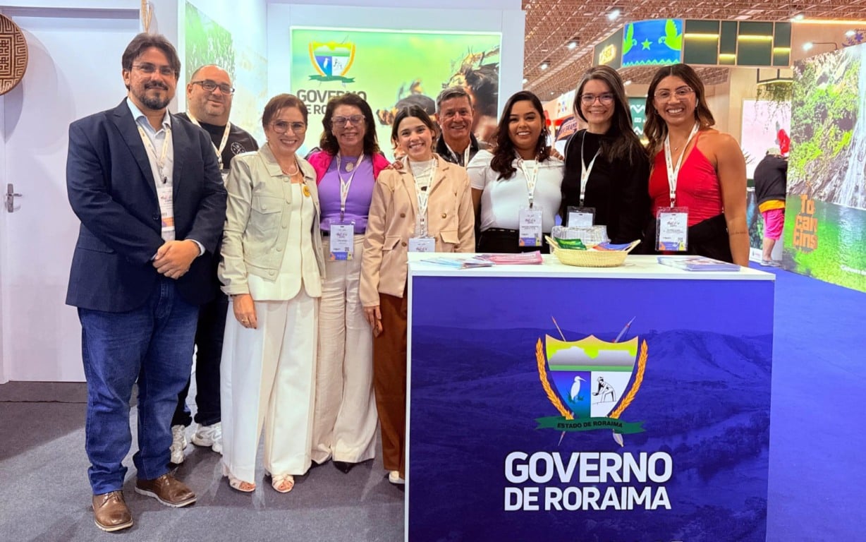 Presidente da Abav Nacional, Ana Carolina Medeiros visita estande roraimense no último dia de evento. (Foto: Elane Oliveira)