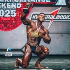 Ramon Dino vence o Mr. Olympia. (Foto: Reprodução/X/Ramondinopro2)