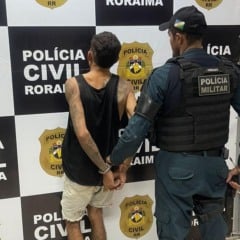 O foragido foi apresentado na Central de Flagrantes (Foto: Divulgação) 
