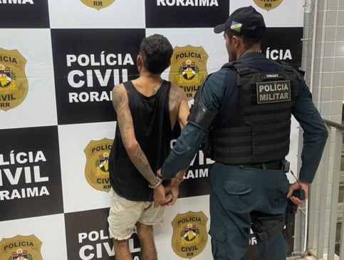 O foragido foi apresentado na Central de Flagrantes (Foto: Divulgação) 