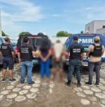 Os três suspeitos foram levados à delegacia e apresentados em audiência de custódia.  (Foto: ASCOM/PCRR).

