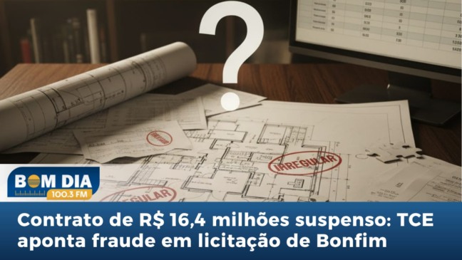 Contrato de R$ 16,4 milhões suspenso: TCE aponta fraude em licitação de Bonfim