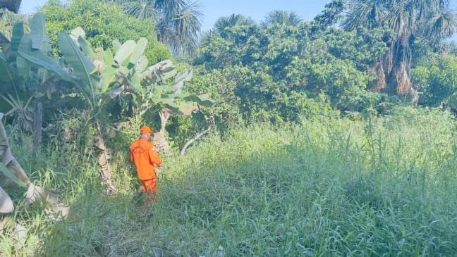 As partes foram localizadas em uma área de difícil acesso, situada a cerca de 100 metros dos fundos do imóvel onde as primeiras partes haviam sido encontradas (Foto: ASCOM/PCRR)