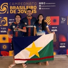 Felipe Nogueira (à esquerda) e Maria Clara Andrade conquistaram cinco medalhas na competição nacional. (Foto: Divulgação)