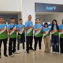 Atletas da delegação roraimense de karatê que irá disputar o Jogos Escolares Brasileiros. (Foto: Divulgação)