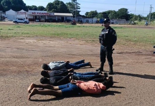 Os quatros suspeitos foram presos no município de Bonfim. (Foto: Divulgação)