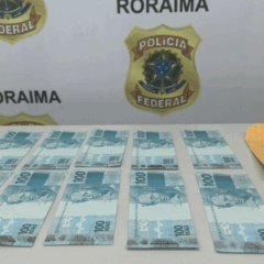 Dentro do envelope, os agentes encontraram 10 cédulas de R$100, totalizando R$1.000 em notas falsificadas. (Foto: Divulgação/PF)