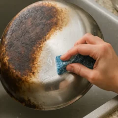 sal e a pasta de dente deixam panelas encardidas brilhando como novas