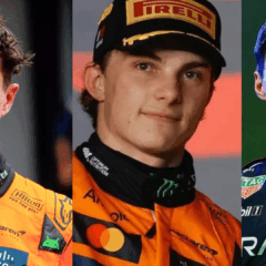 
1º Lando Norris (McLaren); 2º Oscar Piastri (McLaren) e 3º Max Verstappen (Red Bull Racing).
